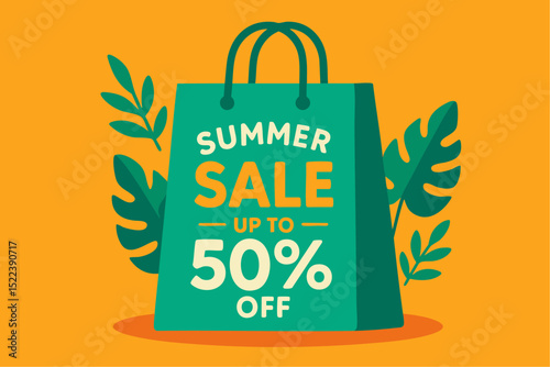 Green Shopping Bag Summer Sale