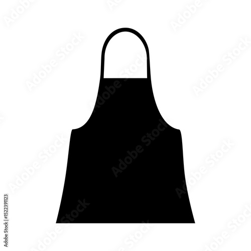 apron icon, black silhouettes of apron isolated on a white background.Vector Illustration design.