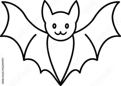 Adorable Cartoon Bat Illustration Night Creature, Winged Mammal, Cute Design