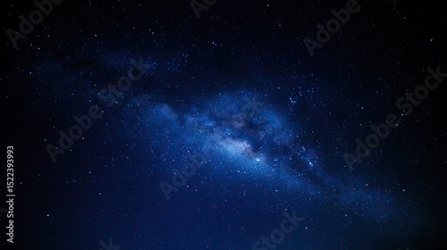 The pitch-black night sky, with the visible Milky Way at its center, presents an eerie and mysterious atmosphere, perfect for space-travel or cosmic-event imagining.