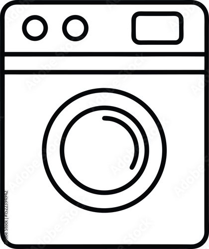 Modern Washing Machine Icon Clean, Efficient Laundry Appliance Design