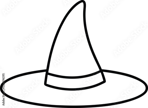 Witch Hat Outline A Simple Halloween Illustration