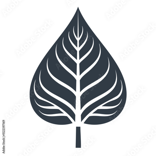 Sacred bodhi leaf silhouette minimalist design