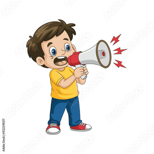 boy with megaphone