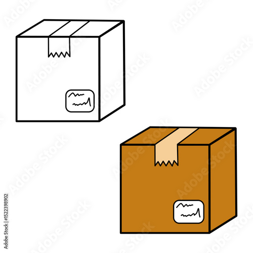 Vector of fresh vegetables and fruits in a box. Ideal for organic food, delivery service, farm market, eco packaging, and healthy lifestyle designs.