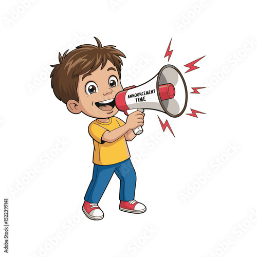 boy with megaphone