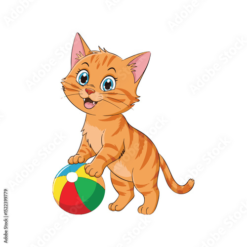 cat with ball