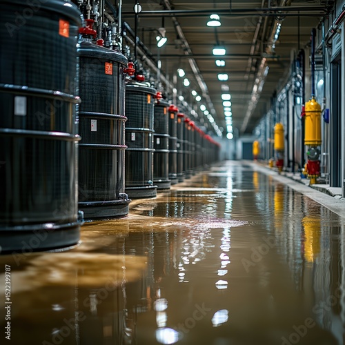 Fuel tanks and underground reservoir 