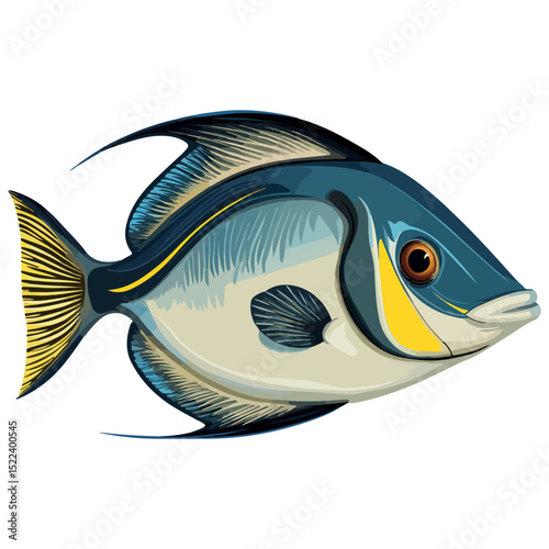 surgeon fish, underwater animal, vector, transparent background, creature, paracanthurus hepatus, fish, ocean, aquarium, underwater, tropical, marine, exotic, colorful, cute, isolated, animal, nature,