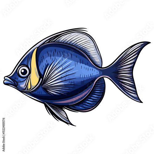 surgeon fish, underwater animal, vector, transparent background, creature, paracanthurus hepatus, fish, ocean, aquarium, underwater, tropical, marine, exotic, colorful, cute, isolated, animal, nature,