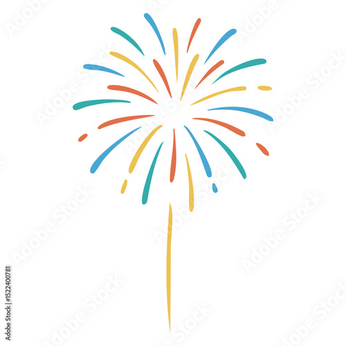 Firework Burst Illustration – Single Shot