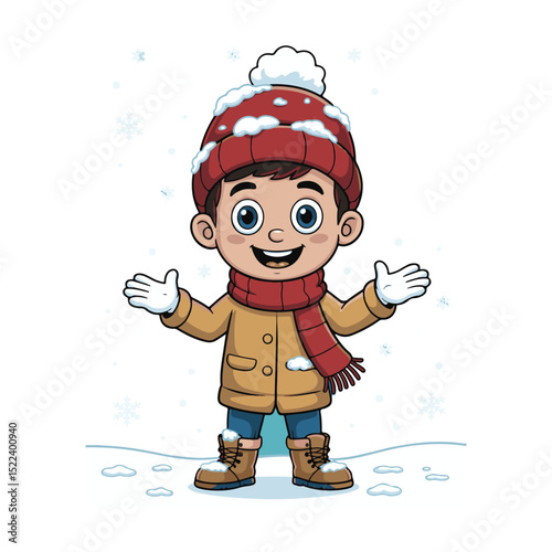 boy in winter clothes