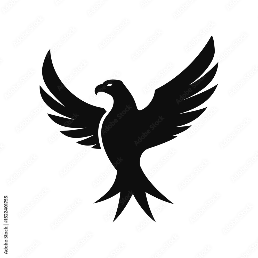 Obraz premium Eagle silhouette, Animal silhouette, Animal eagle