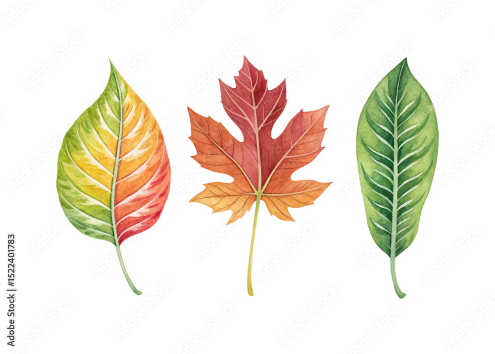 Watercolor illustration of tropical exotic leaves on a clean white background, perfect for botanical design, decoration, eco projects, and natural tropical-themed artwork. Watercolor illustration of tropical exotic leaves on a clean white background, perfect for botanical design, decoration, eco projects, and natural tropical-themed artwork.