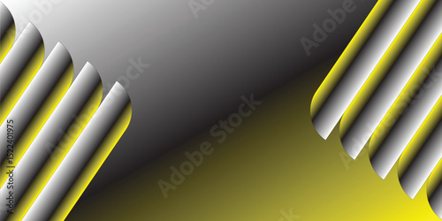 Abstract yellow grey dark gradient geometric shape with futuristic concept background