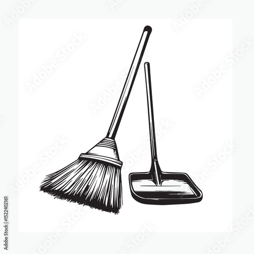 broom and dustpan