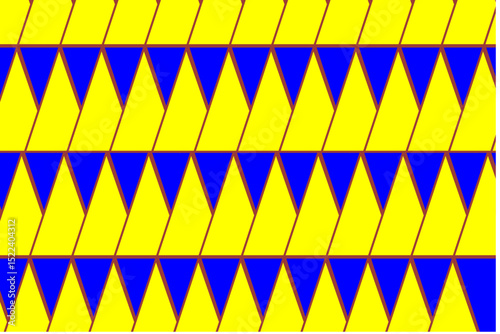 Abstract Seamless Geometric Pattern with Yellow and Blue Triangles