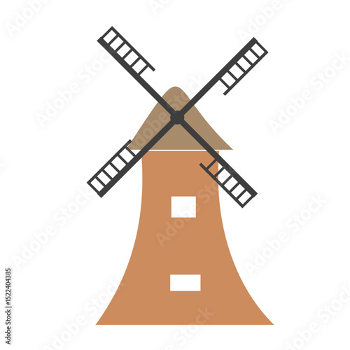 windmill on a white background