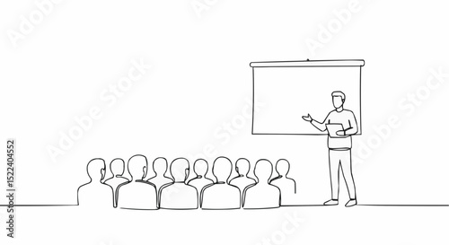 A presentation is being delivered in front of an audience.