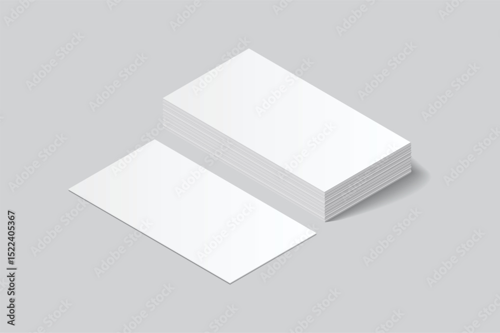 Vector Modern Blank rectangle business card or credit card mockup on the stack. Realistic template design for presentation branding identity, corporate, ads, personal, stationery, sheet, label, banner Vector Modern Blank rectangle business card or credit card mockup on the stack. Realistic template design for presentation branding identity, corporate, ads, personal, stationery, sheet, label, banner