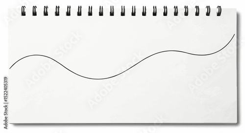A simple wave drawn on a blank notepad, representing ideas and concepts. 