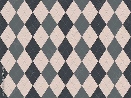 Elegant argyle pattern in muted tones.  Perfect for backgrounds, textiles, and fashion designs.