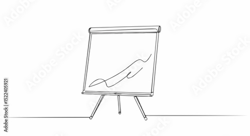 A simple graph on a flip chart.