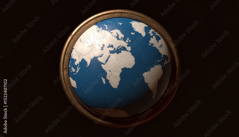 Fototapeta premium Exploring the Globe: A Detailed Look at World Geography