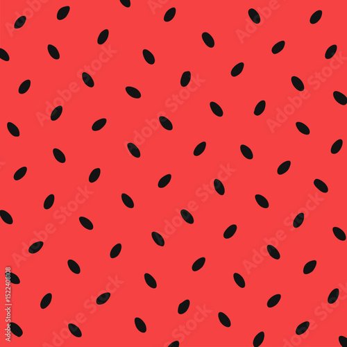 Watermelon Seed Pattern Summer Time Illustration