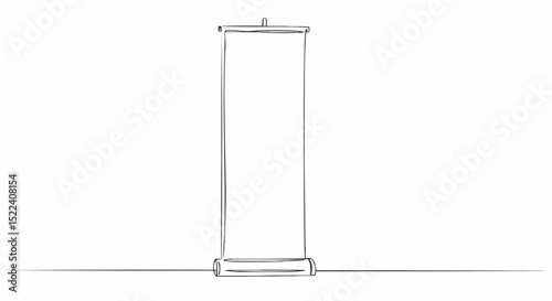 Empty roll up banner stand template.