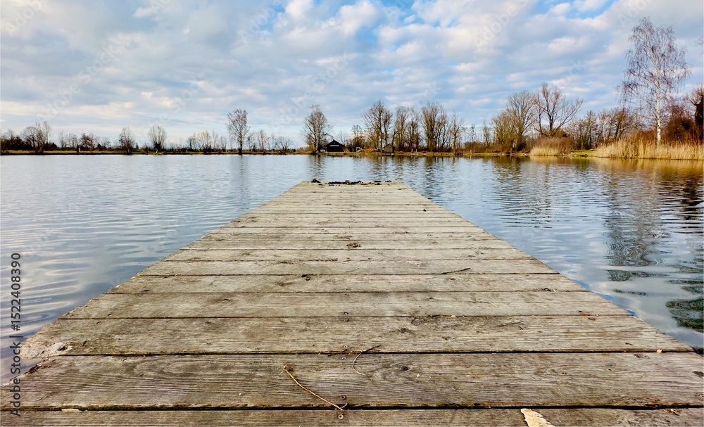 Fototapeta premium Brücke am See