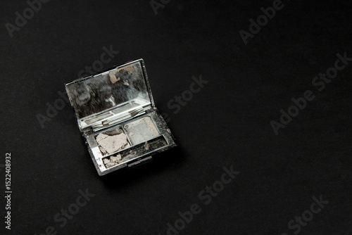 Broken powder in an open package
