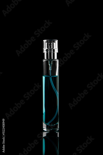 A bottle of perfume in a minimalist style