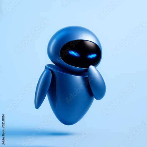 xpressive AI Robot – 3D Floating Bot with Glowing Eyes and Humanlike Gesture