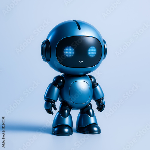 Friendly Smart Companion – 3D Round-Head Robot with Pixel LED Face