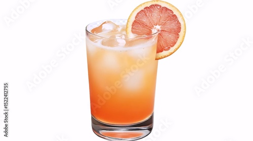 Wallpaper Mural Refreshing grapefruit cocktail with ice in glass Torontodigital.ca