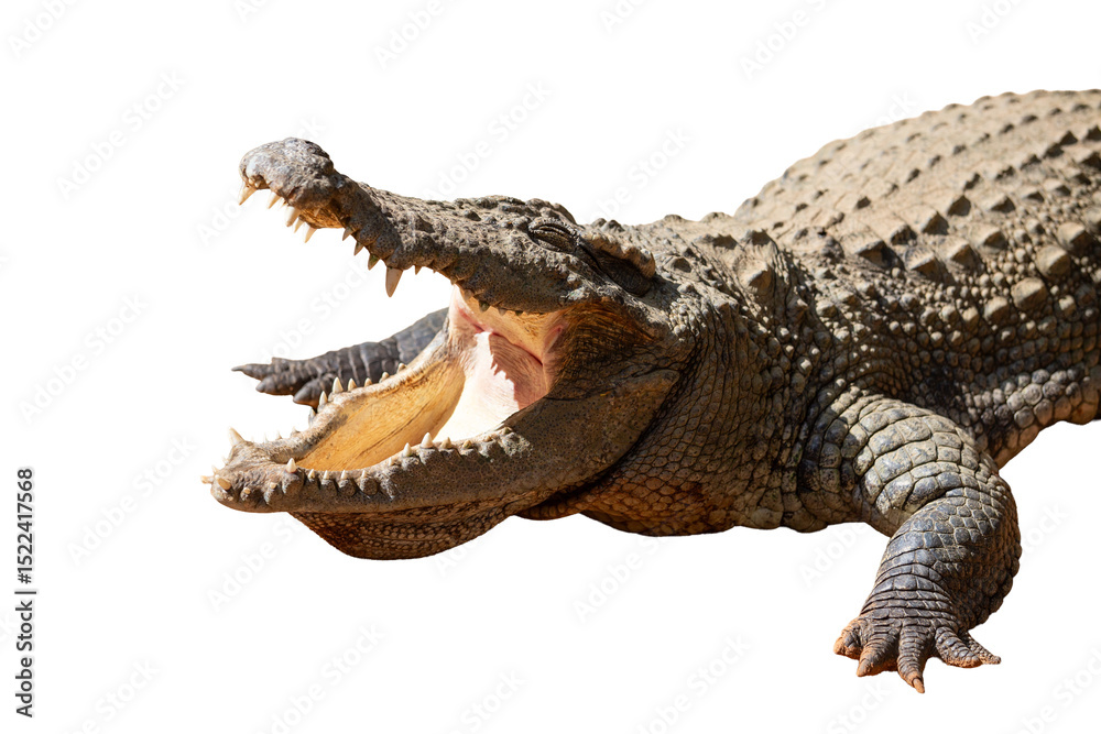 Fototapeta premium Crocodile isolated on white background