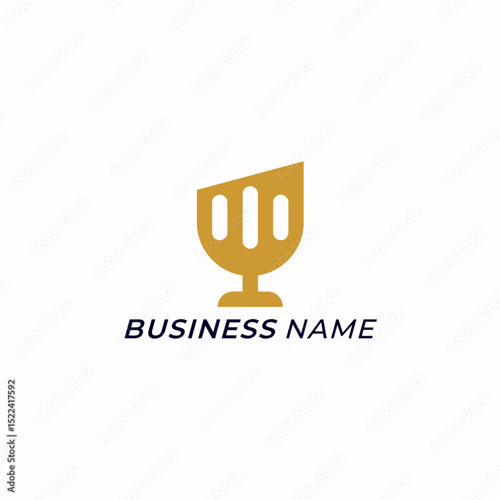 Obraz premium logo design combine podcast and music