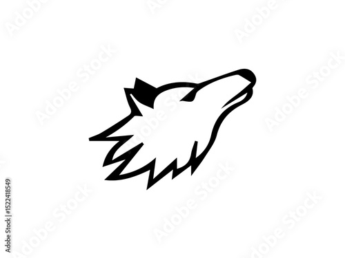 The wolf is shown howling or looking upward, symbolizing strength, wilderness, and instinct.