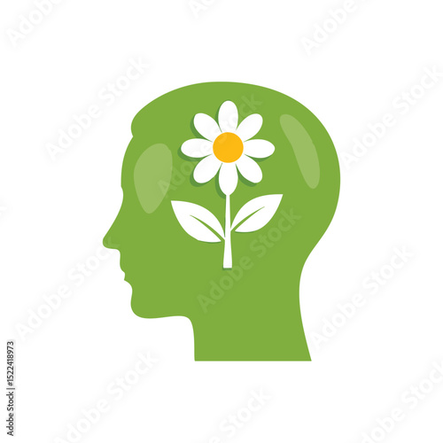 Growing inner peace mindful wellness flower head