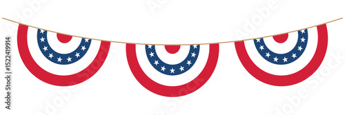 fourth of July bunting USA independence day. vector illustration