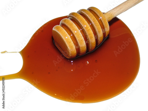 Chestnut honey isolated on white background