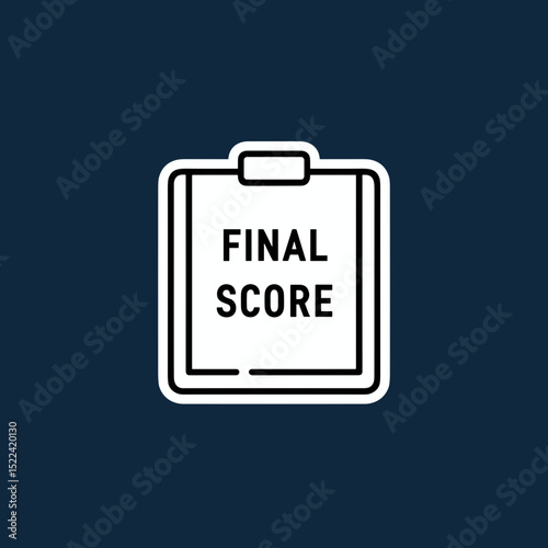 Final score clipboard on a dark background representing Major League Baseball - Scorekeeping & Stats  
