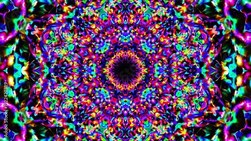 Colorful Kaleidoscope Pattern Seamless Loop