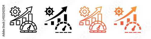 Optimization Multi Style Icon Set Vector 