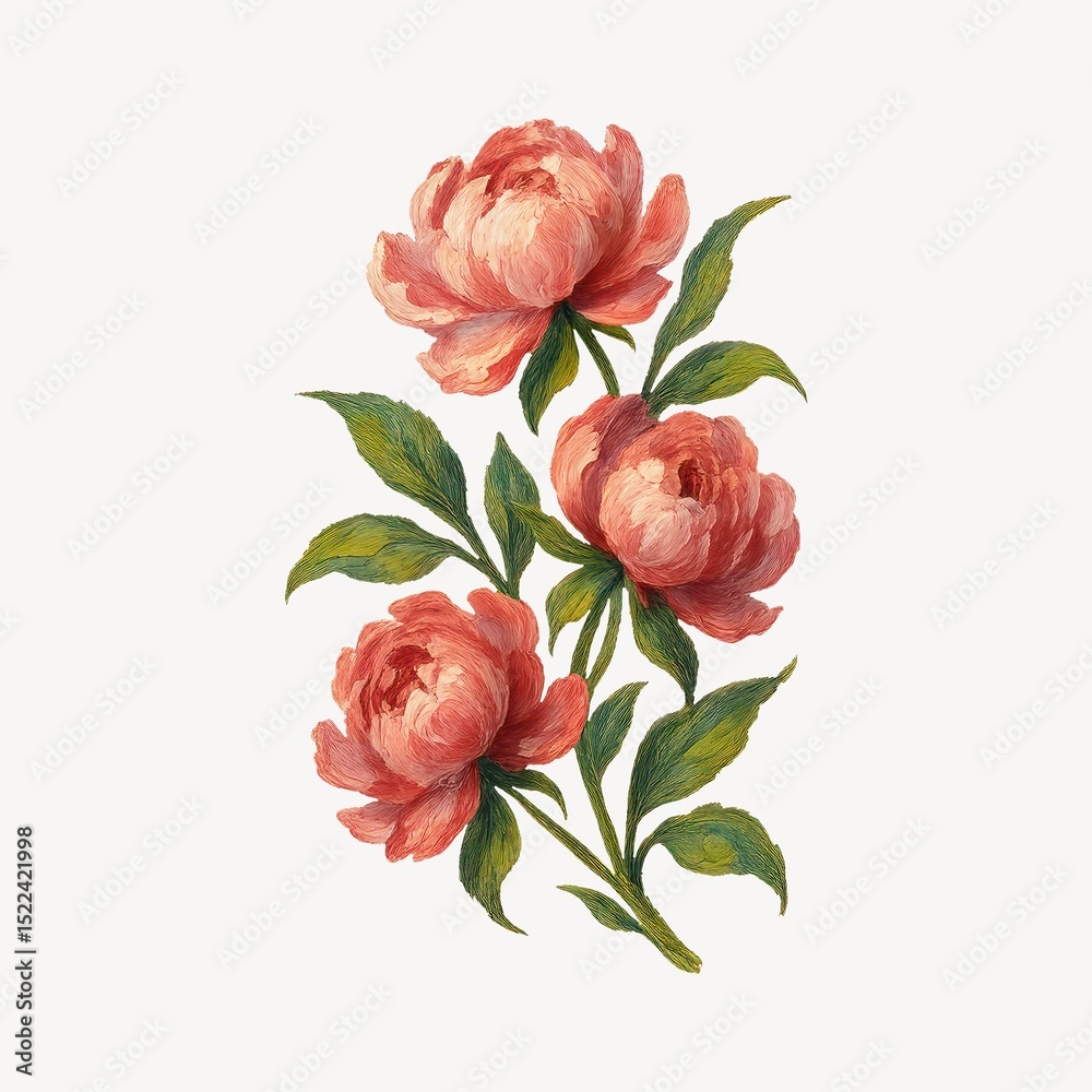 Obraz premium Elegant floral vintage illustration
