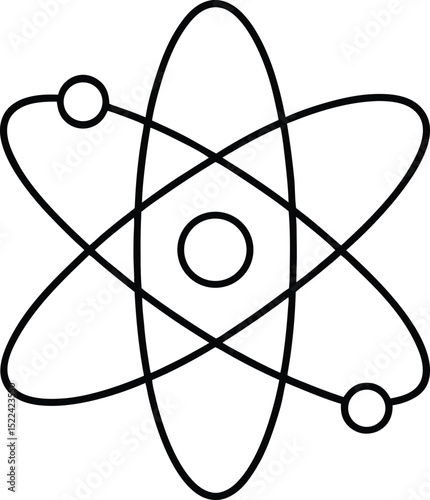 physics equations icon line art vector illustration on transparent background
