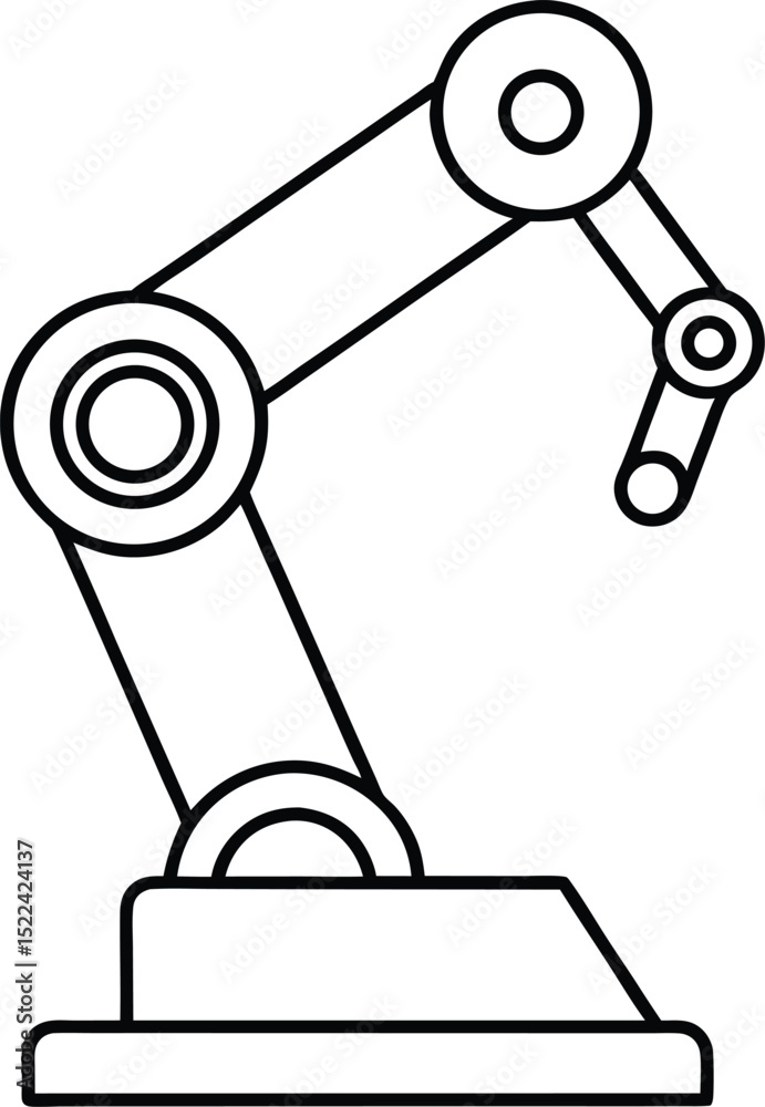robot arm icon line art vector illustration on transparent background
robot arm icon line art vector illustration on transparent background