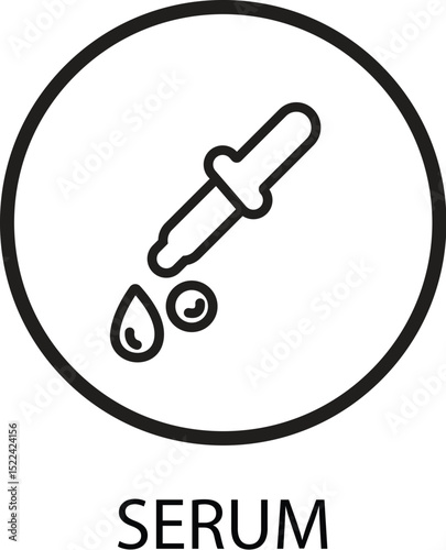 Serum dropper icon vector illustration for skincare beauty product essential oil cosmetic treatment design