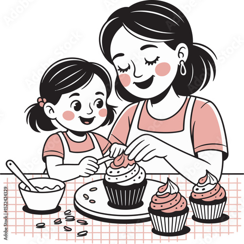 mother and daughter